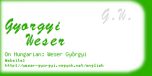 gyorgyi weser business card